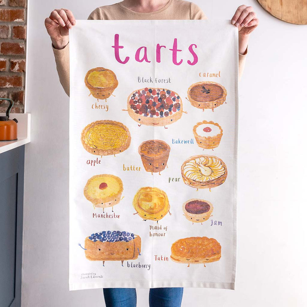 Tarts Design Tea Towel
