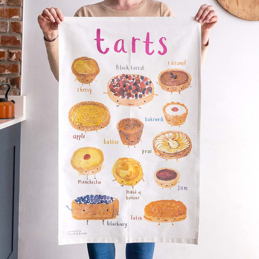Tarts Design Tea Towel