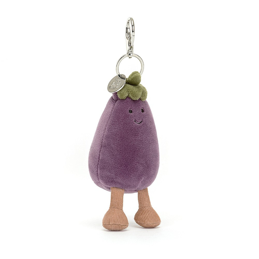 Vivacious Aubergine Bag Charm by Jellycat
