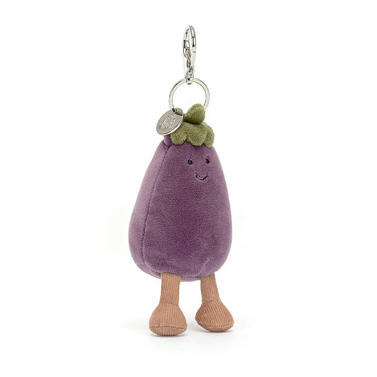 Vivacious Aubergine Bag Charm by Jellycat