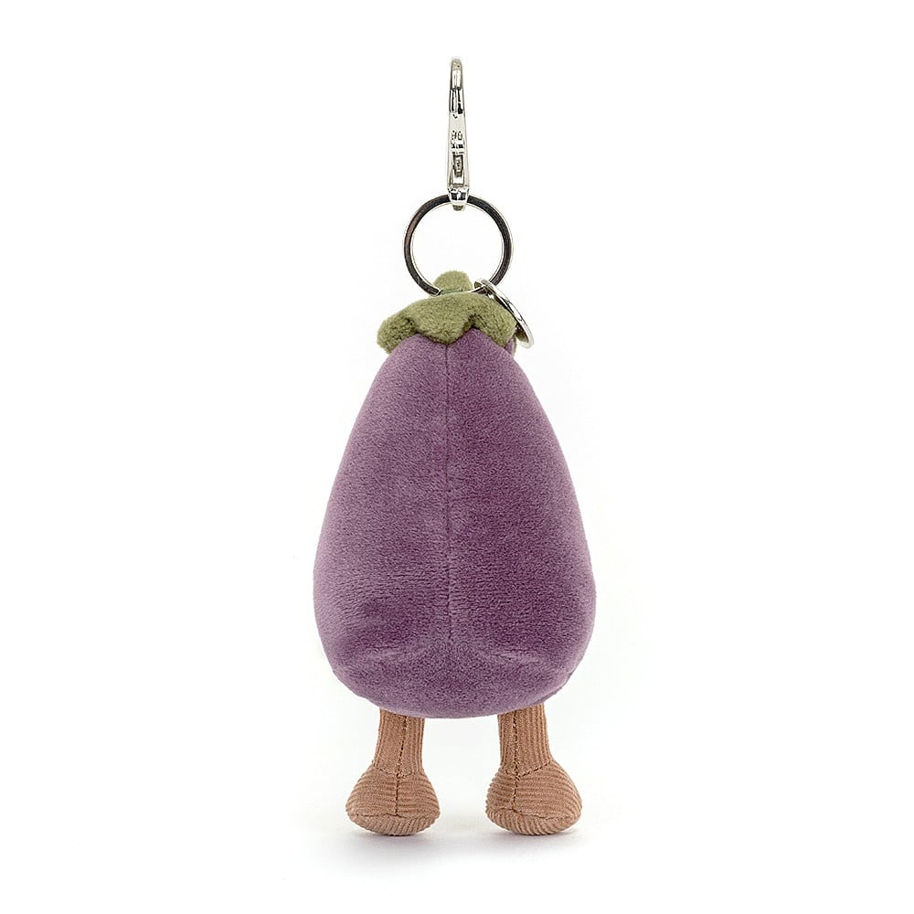 Vivacious Aubergine Bag Charm by Jellycat