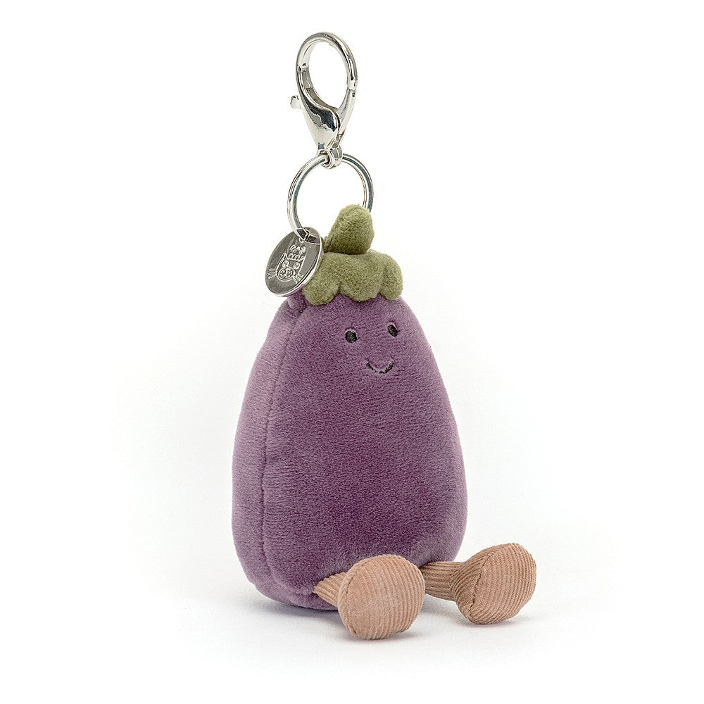 Vivacious Aubergine Bag Charm by Jellycat