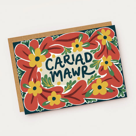 Cariad Mawr Floral Card