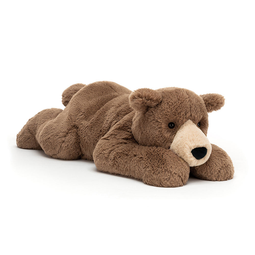 Woody Bear Lying By Jellycat