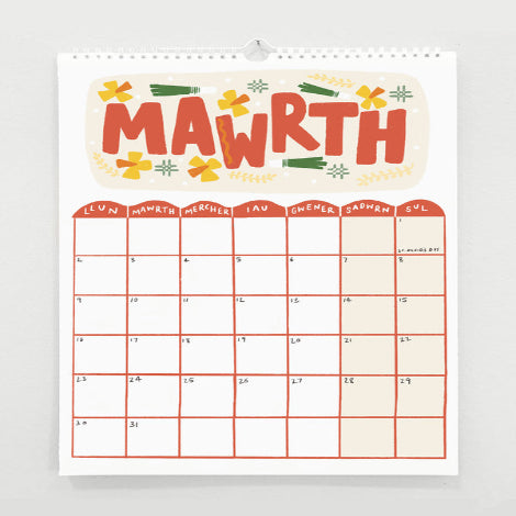 Welsh Calendar 2026
