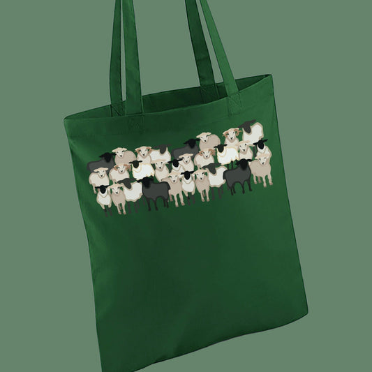 Green Sheep Tote Bag