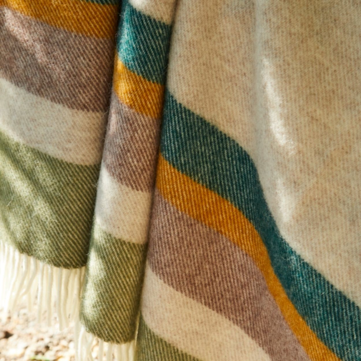 Alaska Stripe Throw Earth By Tweedmill