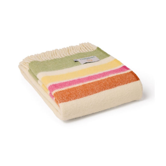 Alaska Stripe Throw Petal By Tweedmill