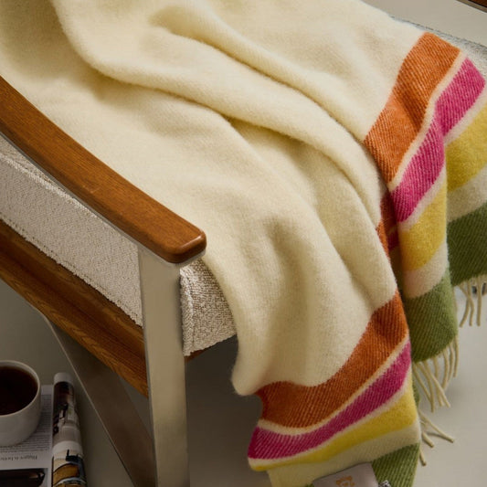 Alaska Stripe Throw Petal By Tweedmill