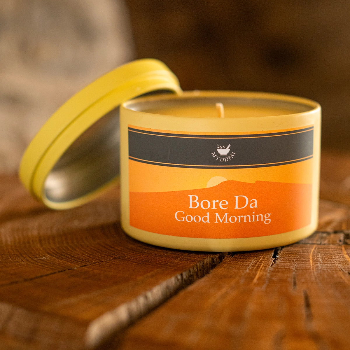 Candle 'Bore Da' Good Morning