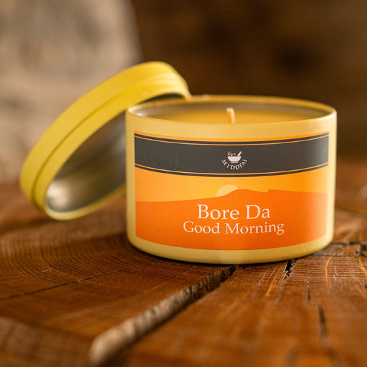 Candle 'Bore Da' Good Morning
