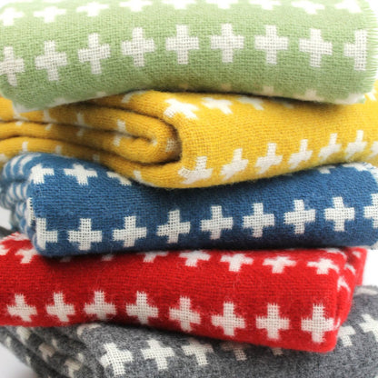 Cross Yellow Throw By Tweedmill