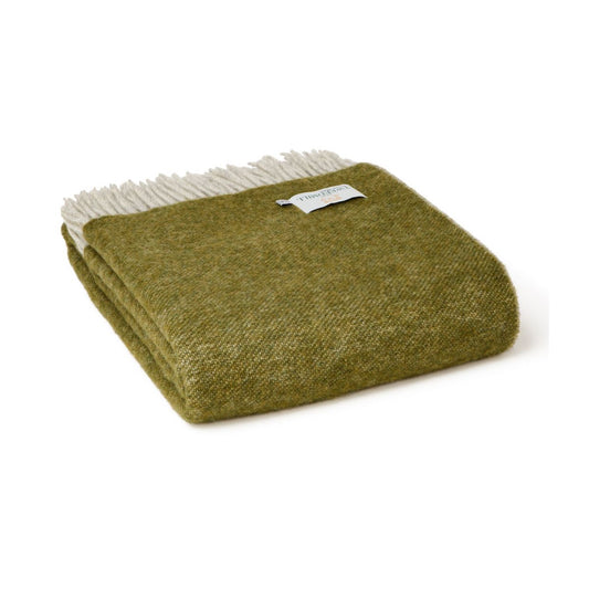 Dartmoor Olive Throw By Tweedmill