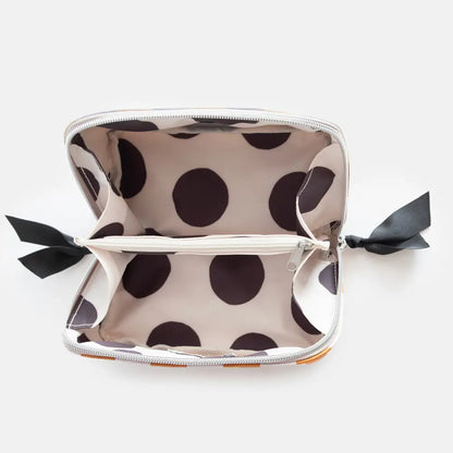 Multi Check Diagonal Cosmetic Bag