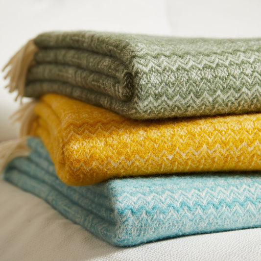 Fair Isle Mustard Throw By Tweedmill