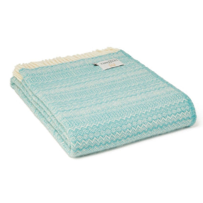 Fair Isle Spearmint Throw  By Tweedmill
