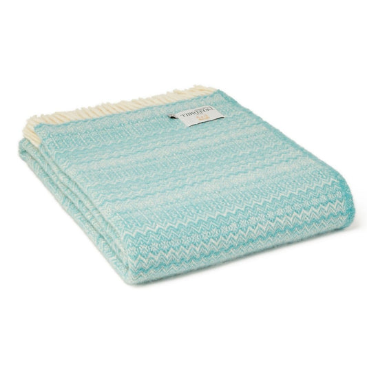 Fair Isle Spearmint Throw  By Tweedmill