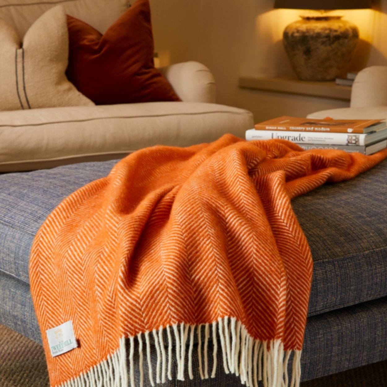 Cinnamon Fishbone Throw By Tweedmill