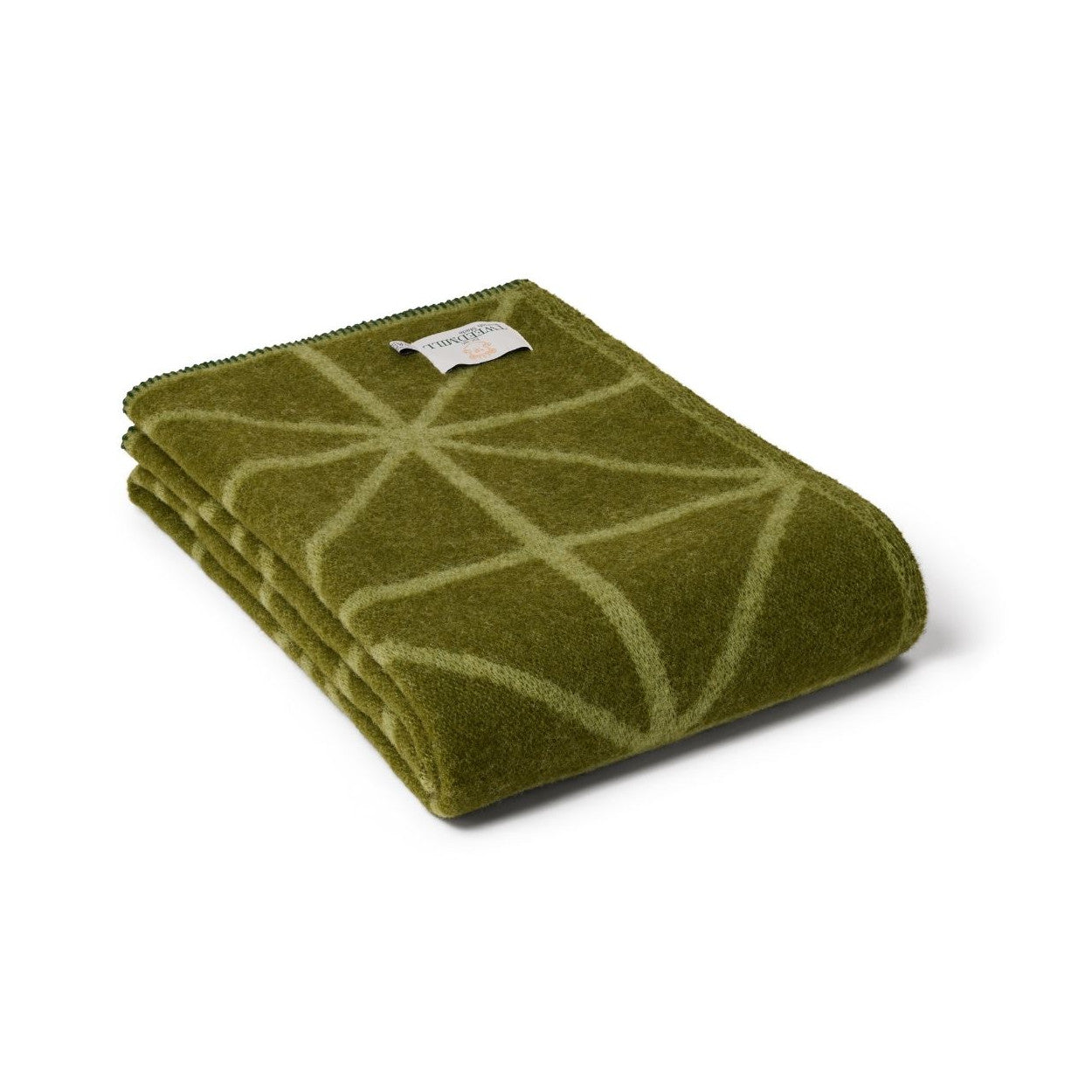 Jacquard Geometric Throw Fern By Tweedmill