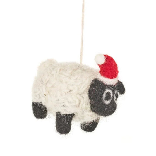 Felt Christmas Sheep Tree Decoration