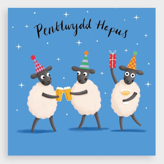Happy Birthday Welsh Sheep Card