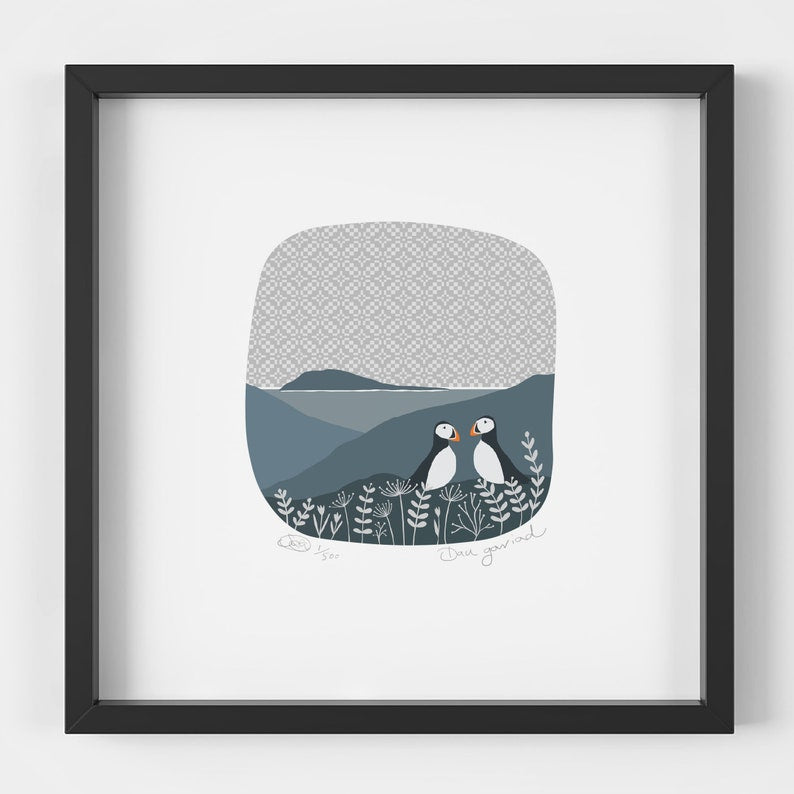 Dau Gariad Welsh Print