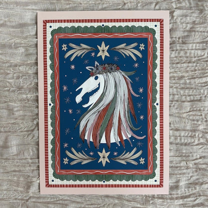 Mari Lwyd Print A4
