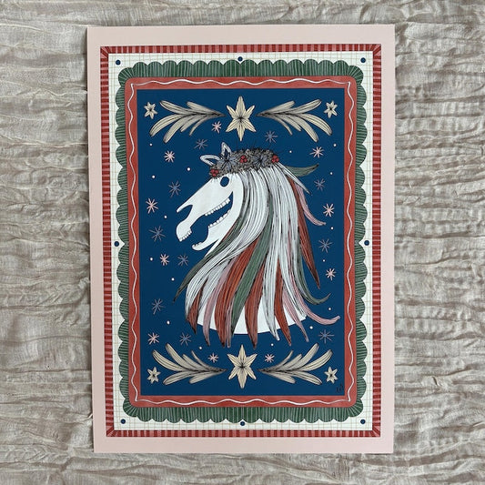 Mari Lwyd Print A4