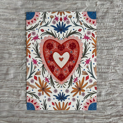 Llanddwyn Heart Print A4