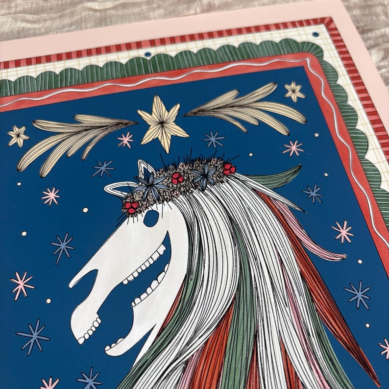 Mari Lwyd Print A4