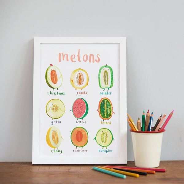 Melons Art Print By Sarah Edmonds