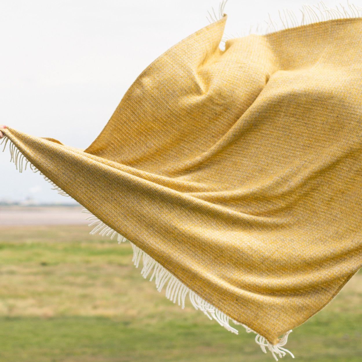Grey & Yellow Illusion Throw By Tweedmill