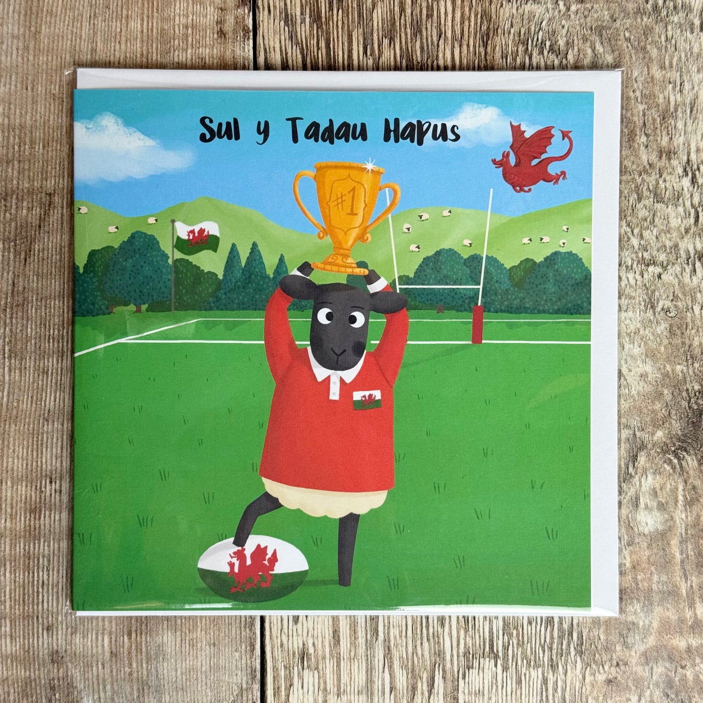 Rugby Sheep Fathers Day Card