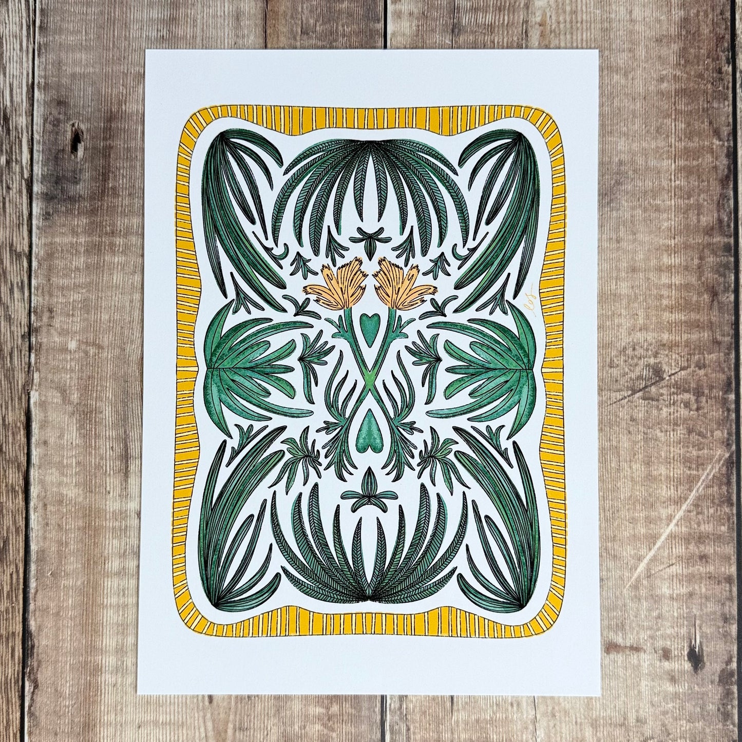 Yellow Autumn Print A4