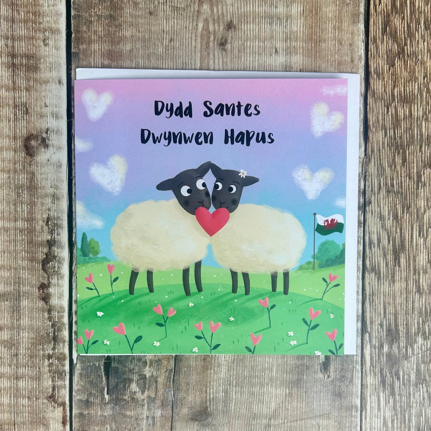 Santes Dwynwen Sheep Card