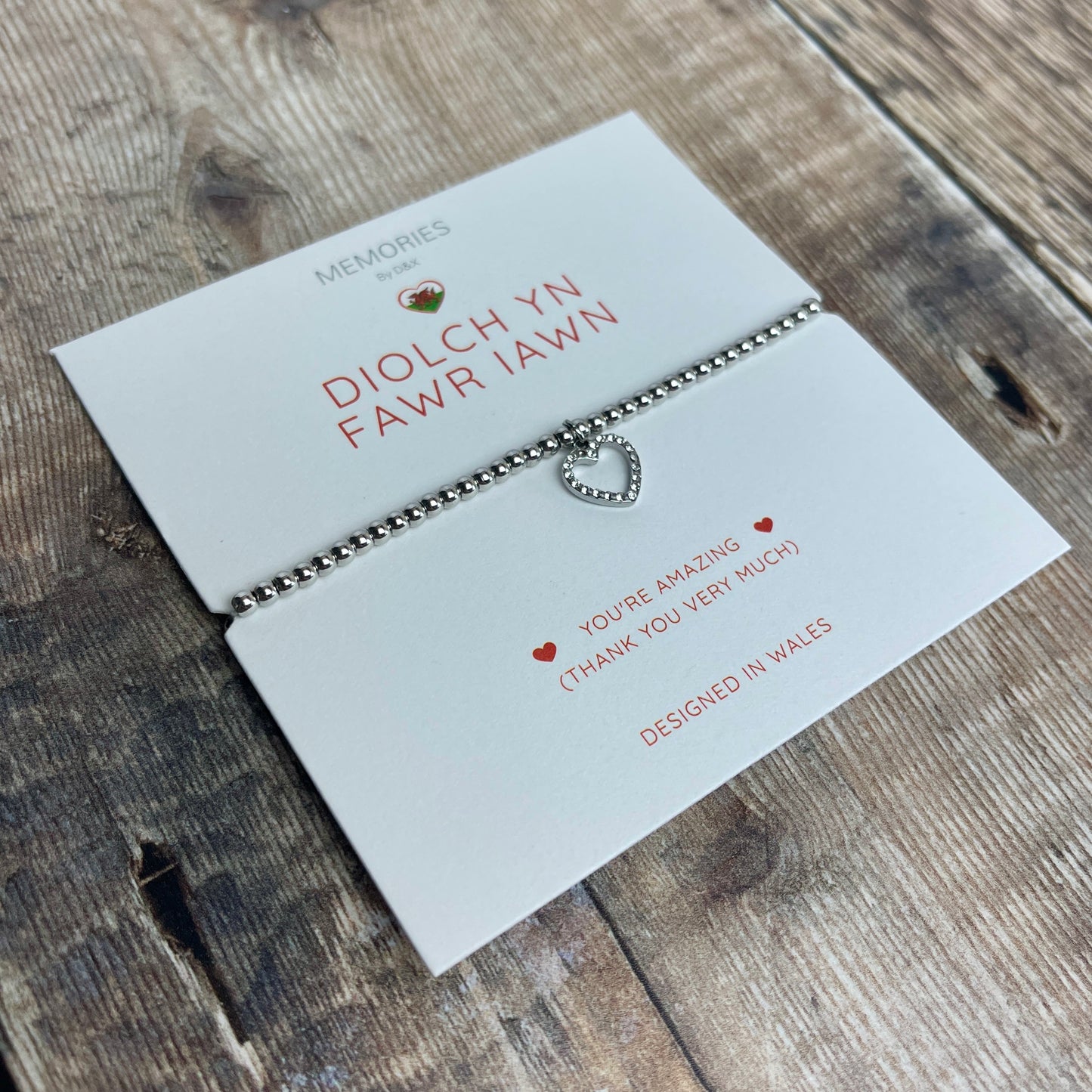 Diolch Heart Bracelet