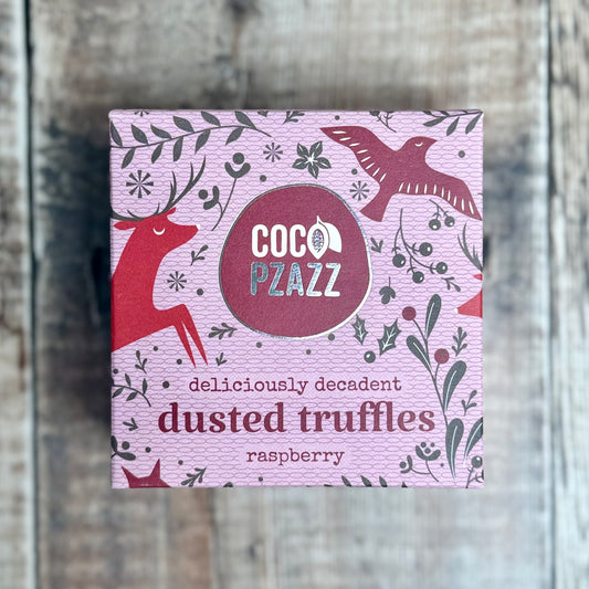 Raspberry Dusted Chocolate Truffles