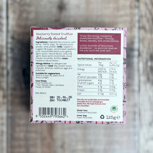 Raspberry Dusted Chocolate Truffles