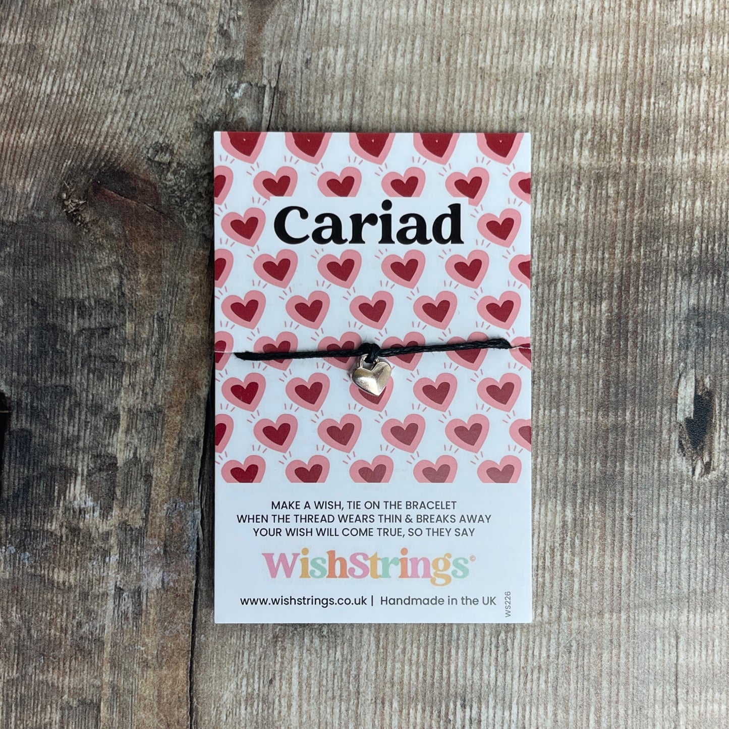 Cariad Keepsake String Bracelet