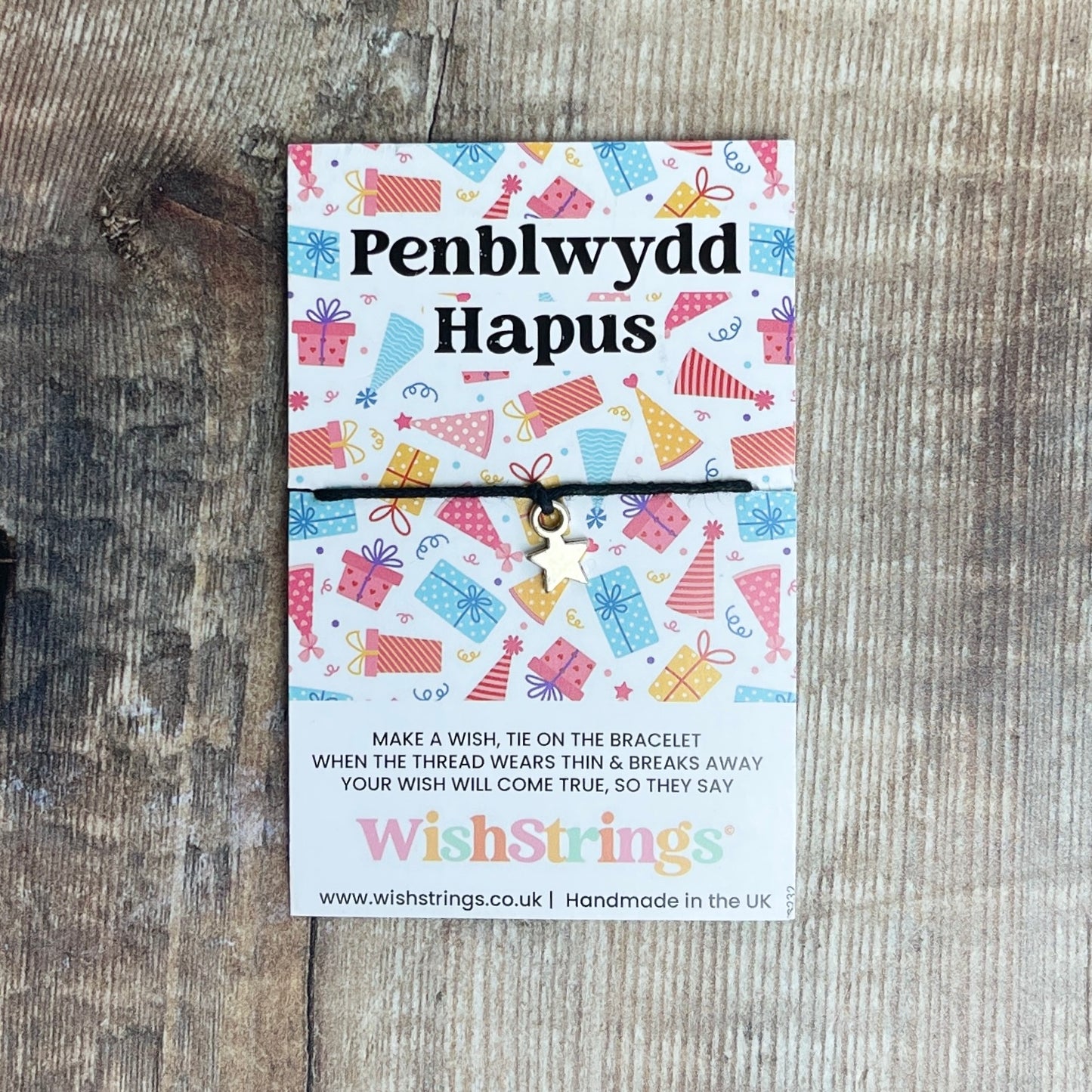 Penblwydd Hapus Keepsake String Bracelet
