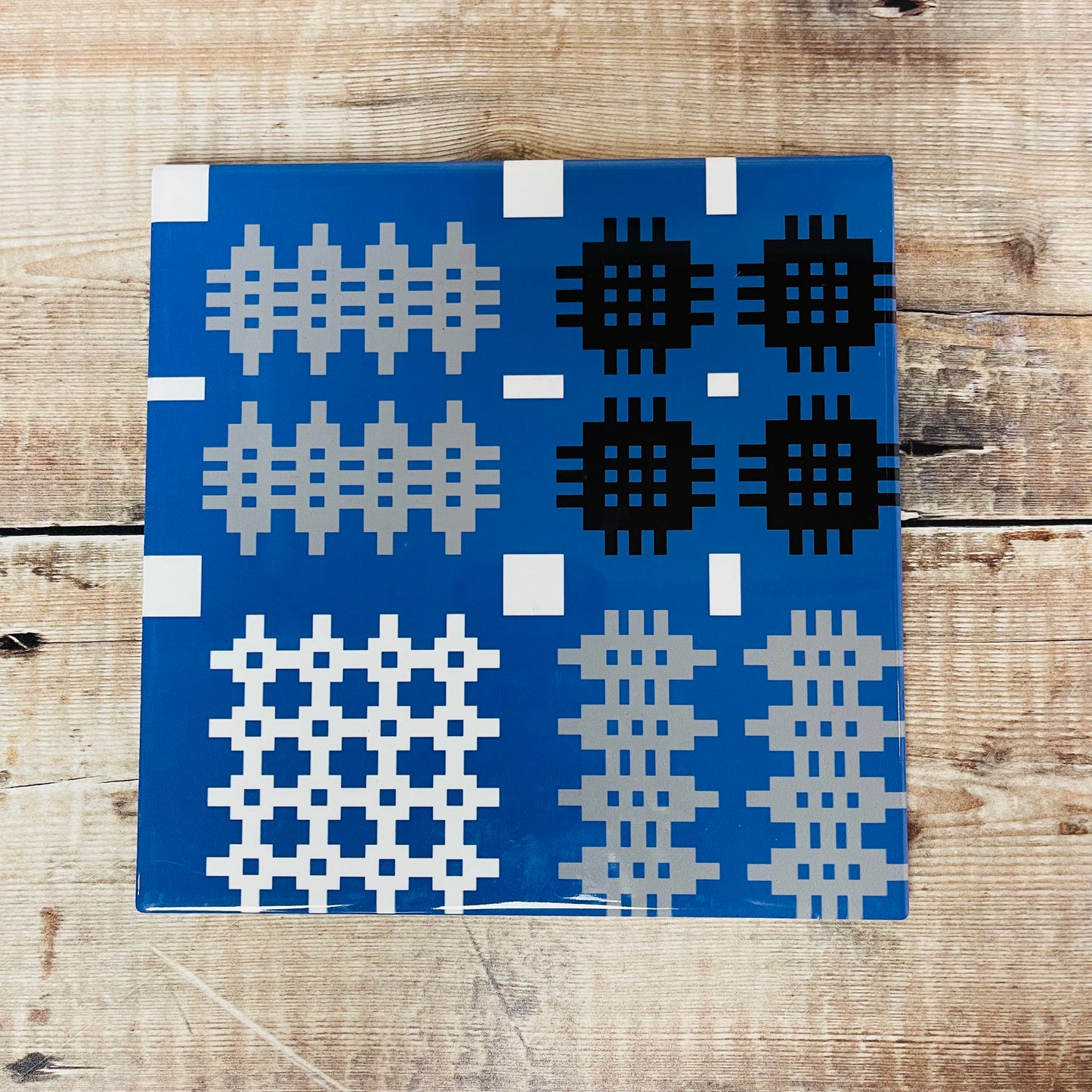 Blue Tapestry Print Trivet