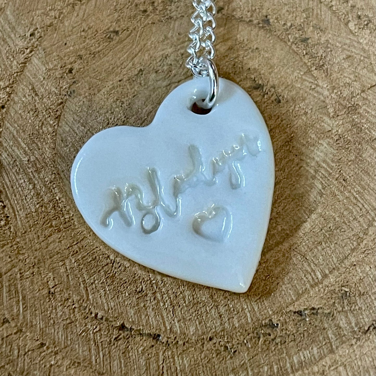 Handmade Ceramic Blodyn Pendant