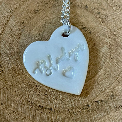 Handmade Ceramic Blodyn Pendant