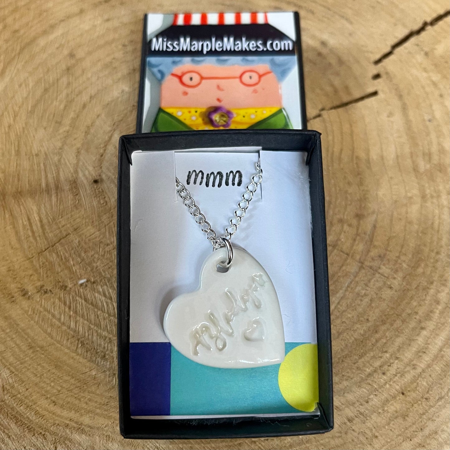 Handmade Ceramic Blodyn Pendant