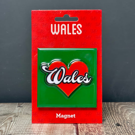 Square Wales Heart Magnet