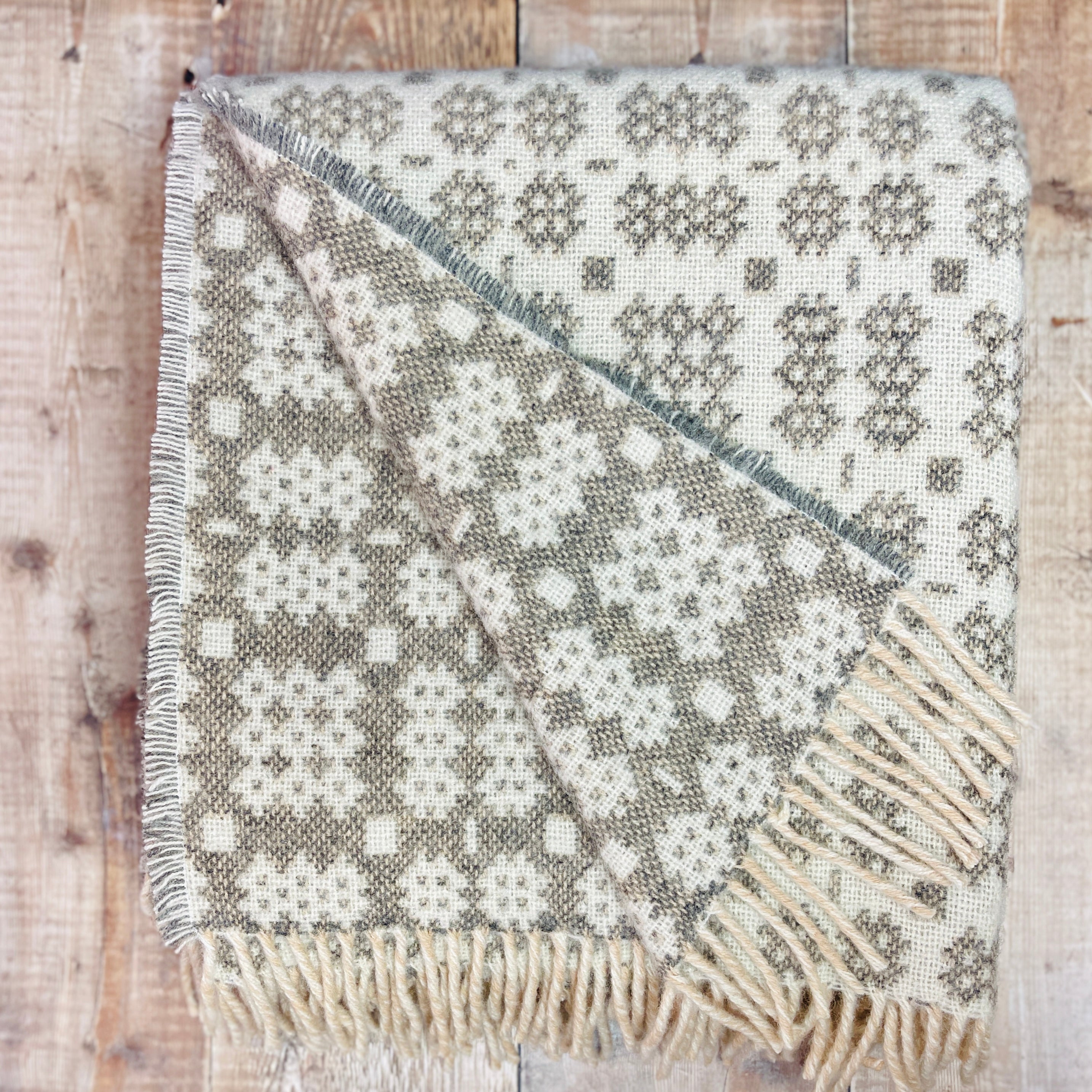 Quarry Tapestry Welsh Woollen Blanket By Rock Mill – Little Welsh