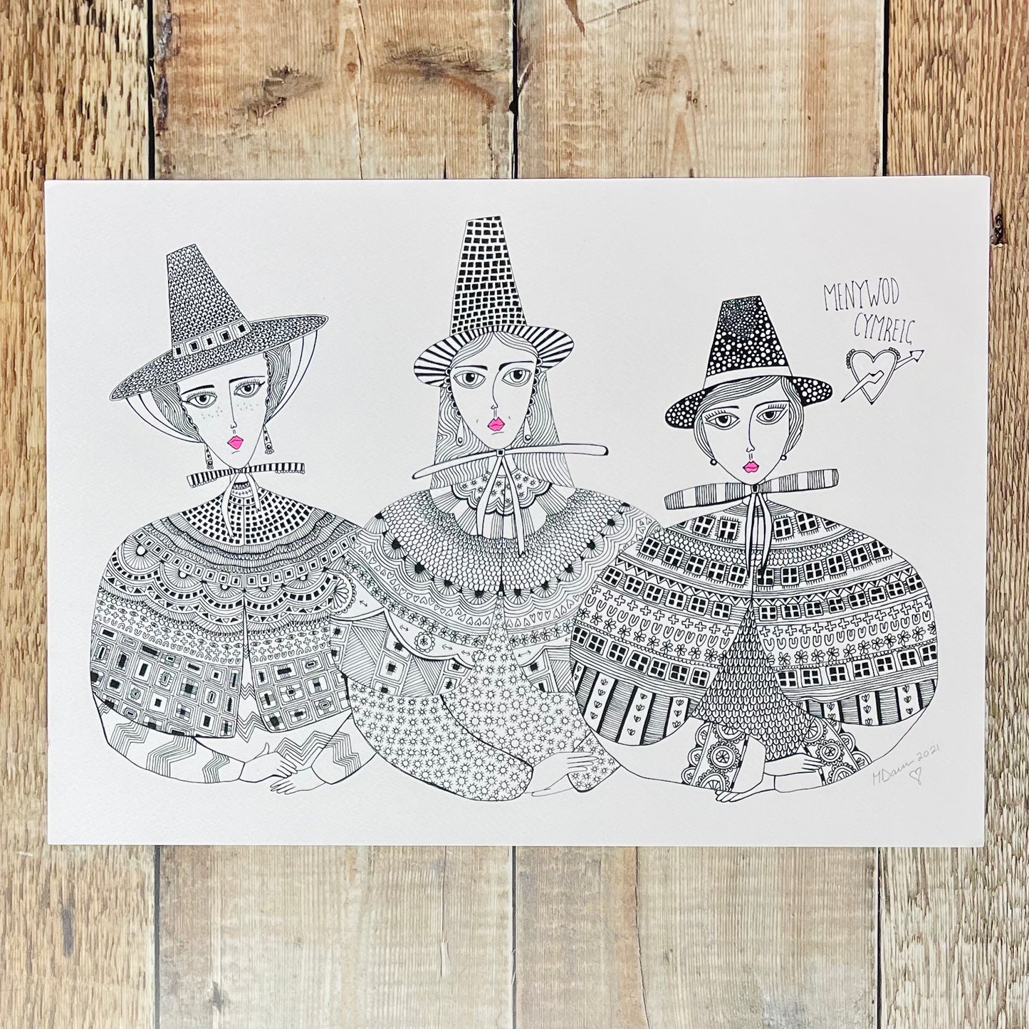 Welsh Ladies Welsh Art Print