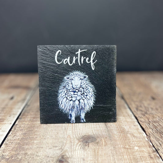 Cartref Slate Sheep Coaster