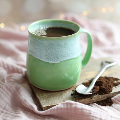 Glosters Handmade Pea Green Mug