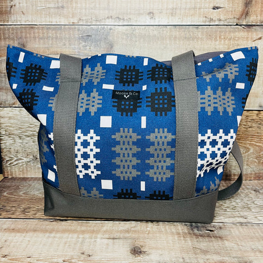 Blue Tapestry Print Bag